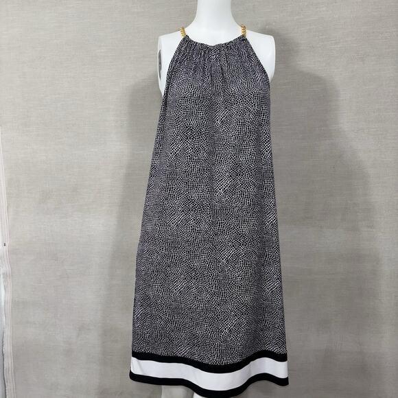 Michael Kors Dresses & Skirts - Michael Kors Womens Sleeveless Chain Neck Halter Dress Size Small Y2K Classic